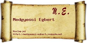 Medgyessi Egbert névjegykártya